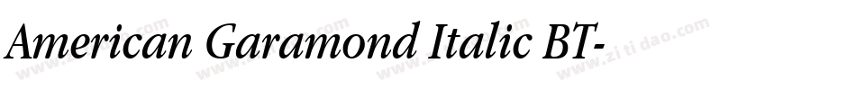 American Garamond Italic BT字体转换